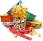 movie tickets and popcorn