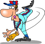 Wacky baseball pitcher, from our Perfect Pitch mind memory game