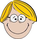 Blond boy with glasses and a big smile!