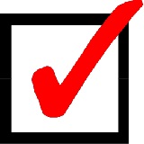 Red checkmark