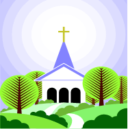 a church in the woods