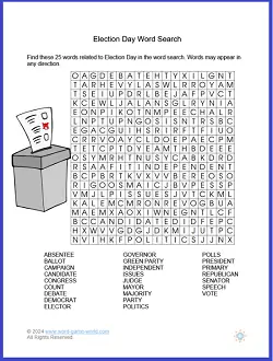 Election Day Word Search 250