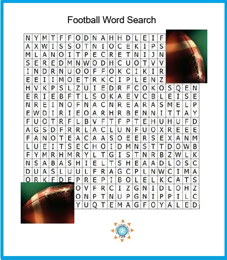 football word search puzzle with a twist