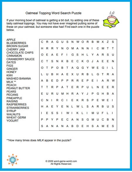 create word search puzzle free printable