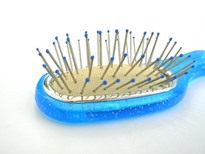 A blue hairbrush, from our "God Cares for You" Bible lessons for kids