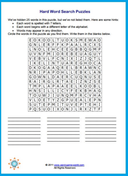 hard word search puzzles for those who love a challenge