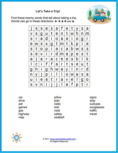 printable word searches for kids
