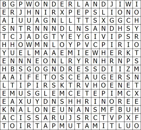 Movie Word Search puzzle