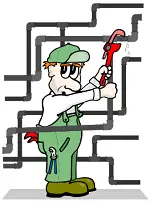 plumber and pipes