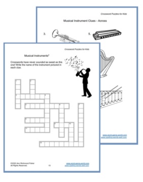 Crossword Puzzles for Kids, pp15-16