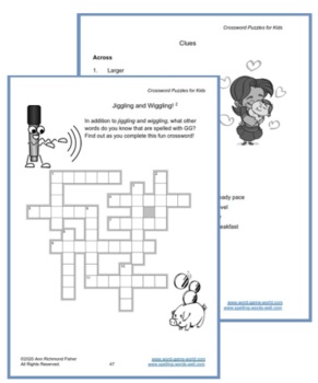 Crossword Puzzles for Kids, pp47-48