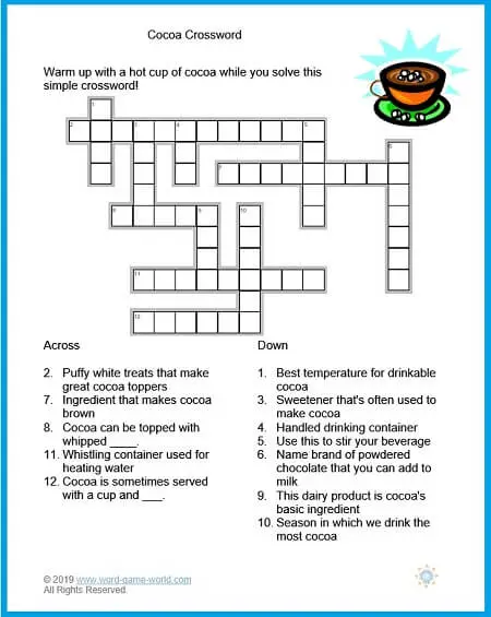 The Best easy printable crossword puzzles for seniors Vargas Blog