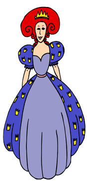 Queen with crown and robe from British Royalty, one of the many Free Cryptograms Online at www.word-game-world.com