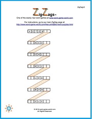 ZigZag Word Puzzles from www.word-game-world.com